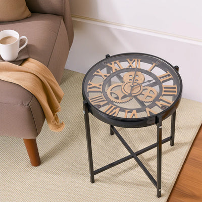 Elevate Your Space with the Industrial Style Mechanical Clock Coffee Table – A Stunning Fusion of Functionality and Design