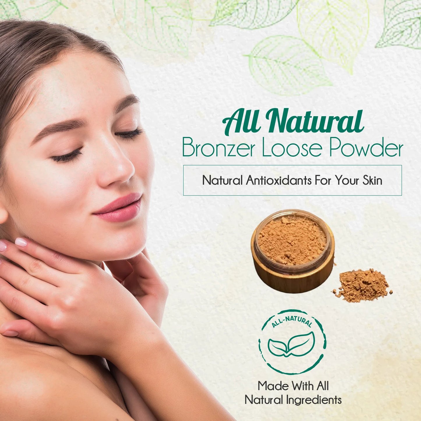 Eco-Friendly All-Natural Bronzer Loose Powder for a Radiant Glow