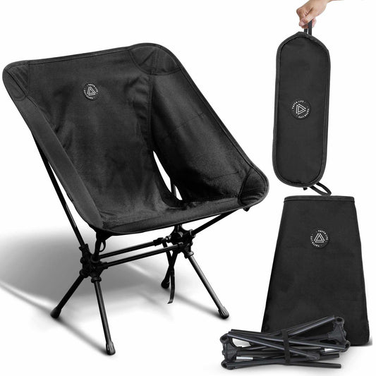 Experience Ultimate Comfort with Our Low Back Ultralight Folding Camping Chair - Perfect for Outdoor Adventures!